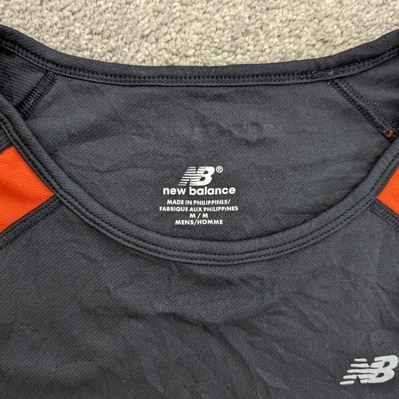 NEW Balance black and orange athletic Tshirt size Medium - Picture 4 of 10